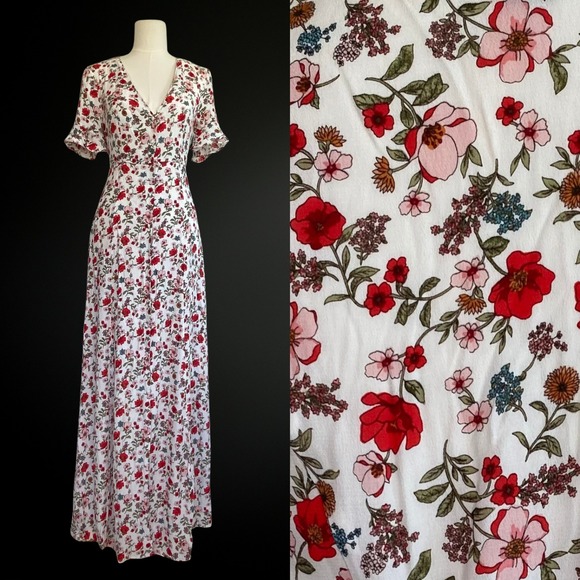 Forever 21 Dresses & Skirts - Forever 21 Womens Button Front Floral Cottagecore Maxi Dress Size S Bloomcore